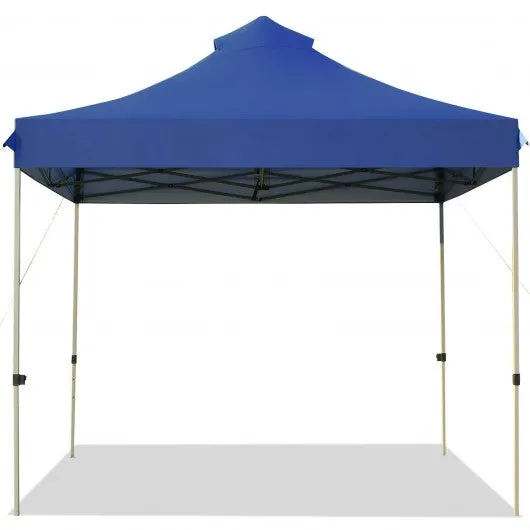 10' x 10' Portable Pop Up Canopy Event Party Tent Adjustable w/Roller Bag-Blue