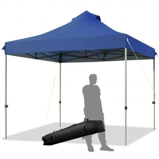 10' x 10' Portable Pop Up Canopy Event Party Tent Adjustable w/Roller Bag-Blue