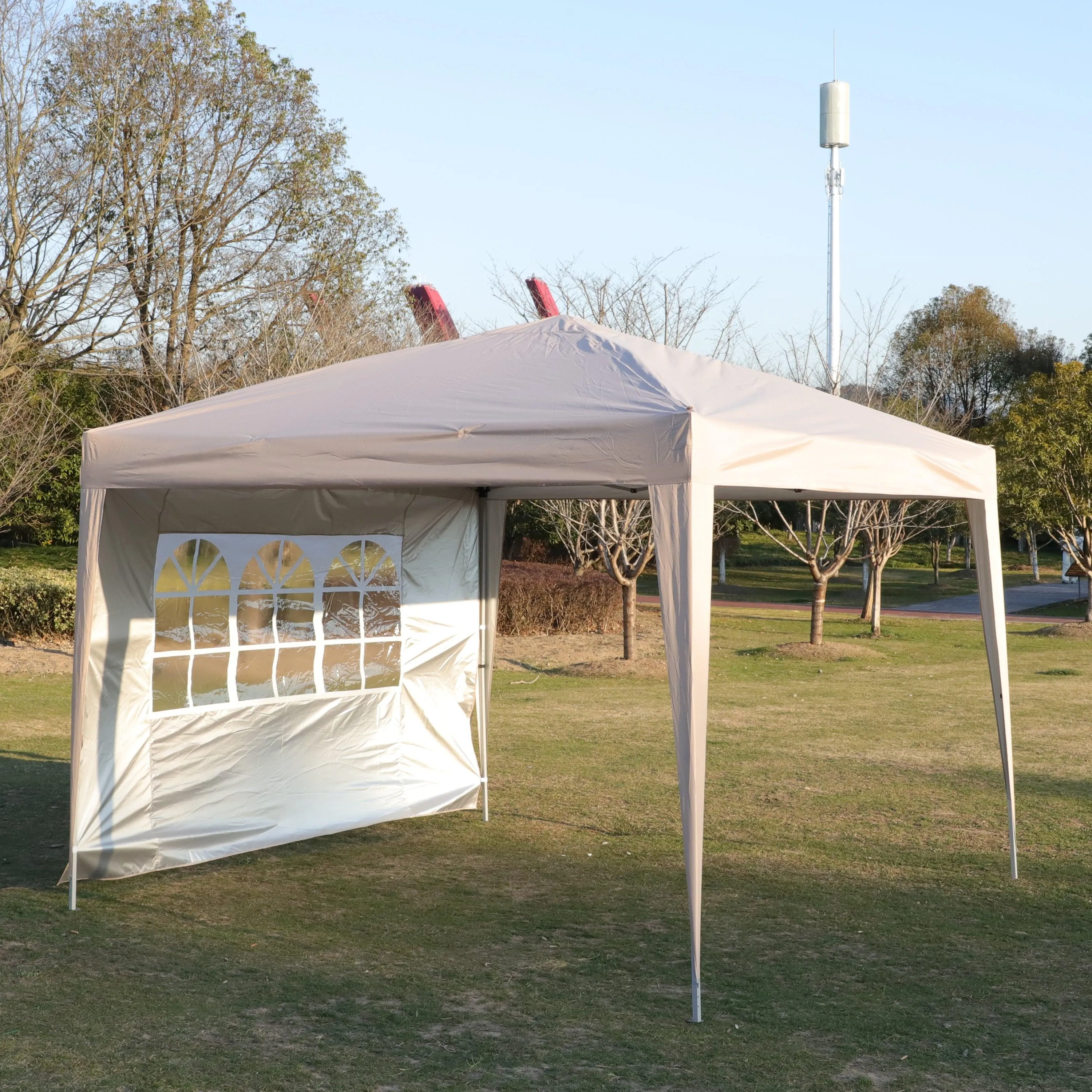 10x 10Ft Pop Up Gazebo Canopy Tent,2pcs Sidewall with Windows,with 4pcs Weight sand bag