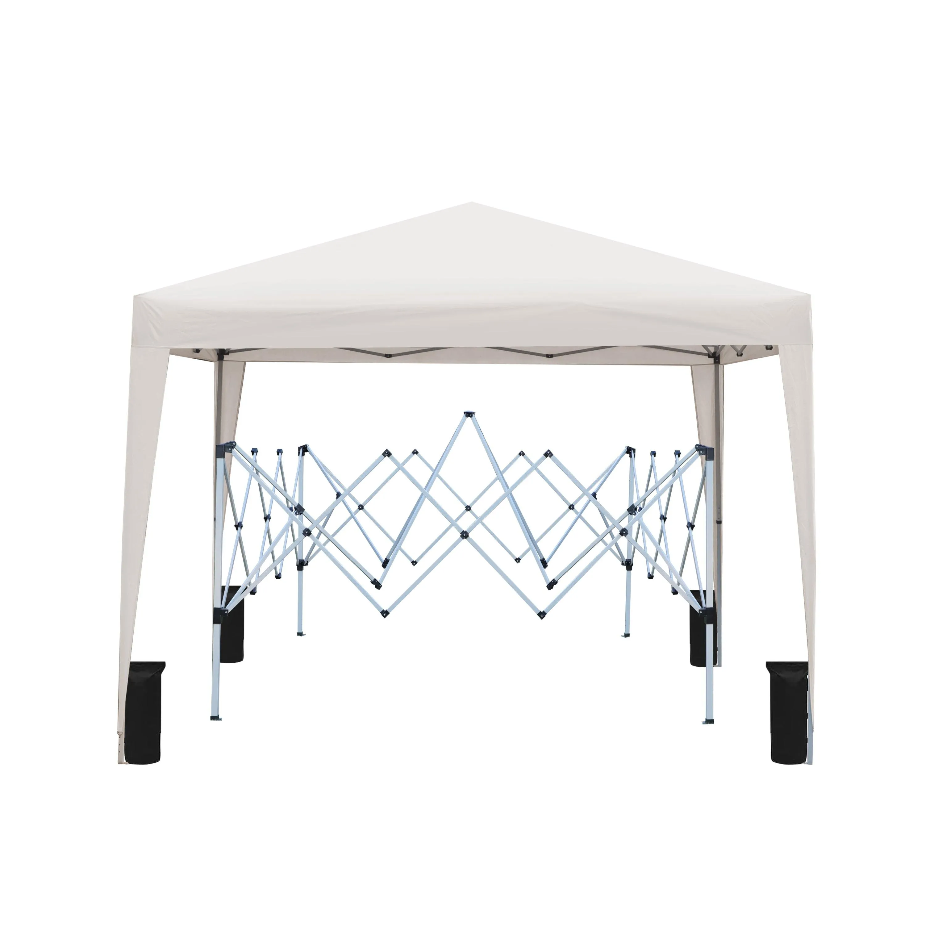 10x 10Ft Pop Up Gazebo Canopy Tent,2pcs Sidewall with Windows,with 4pcs Weight sand bag