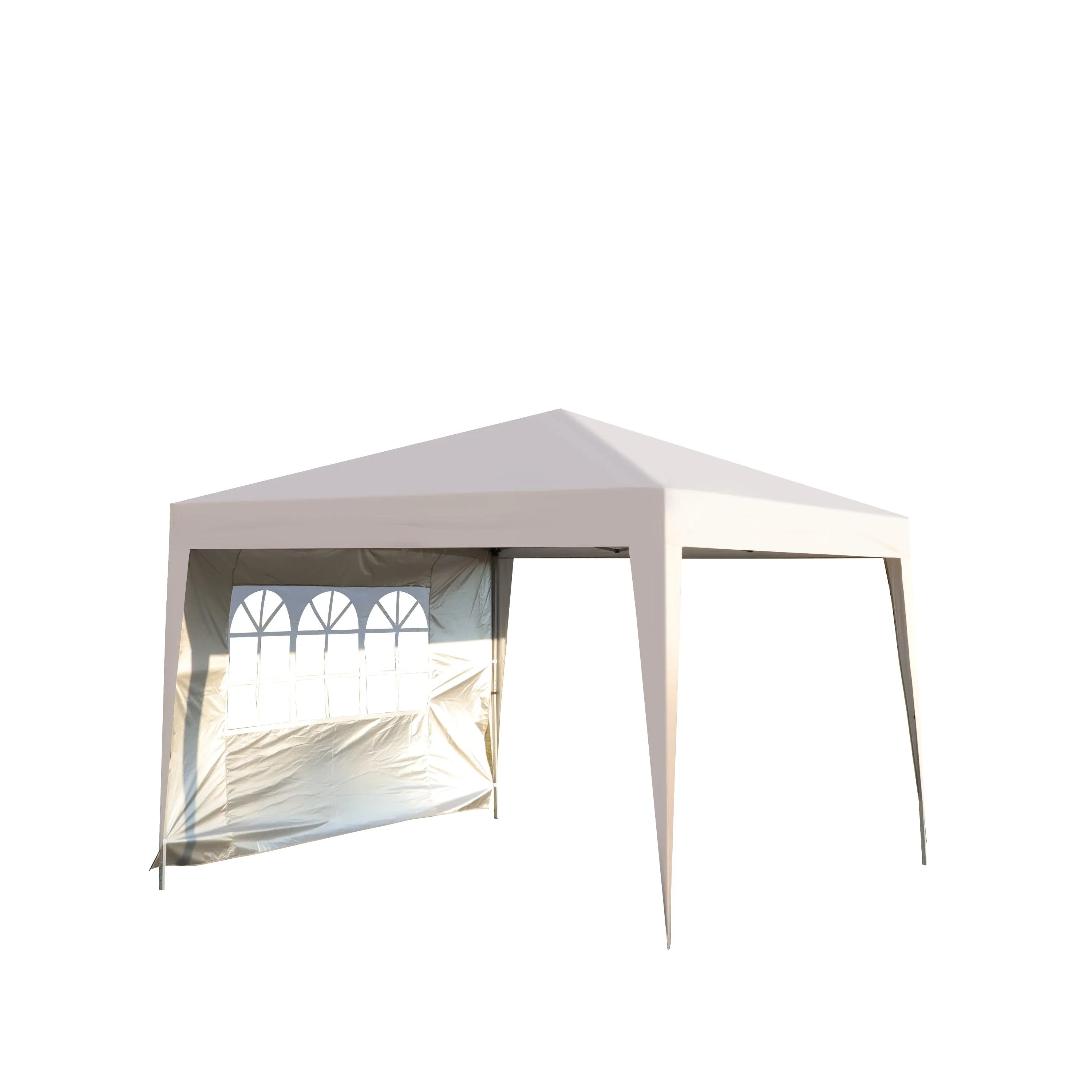 10x 10Ft Pop Up Gazebo Canopy Tent,2pcs Sidewall with Windows,with 4pcs Weight sand bag