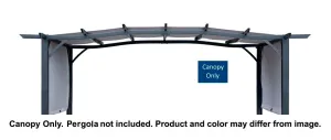 11' x 9' Pergola Replacement [NO ZIPPERS] Canopy (gray) [Aldi/ShopRite]