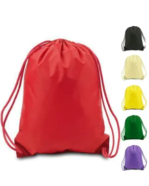 12 ct Drawstring Backpacks Sport Cinch Bags - MEDIUM - By Dozen