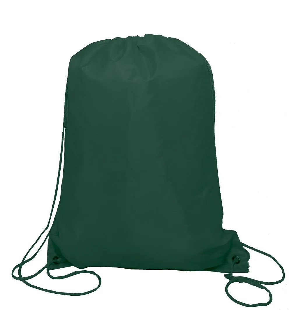 12 ct Drawstring Backpacks Sport Cinch Bags - MEDIUM - By Dozen