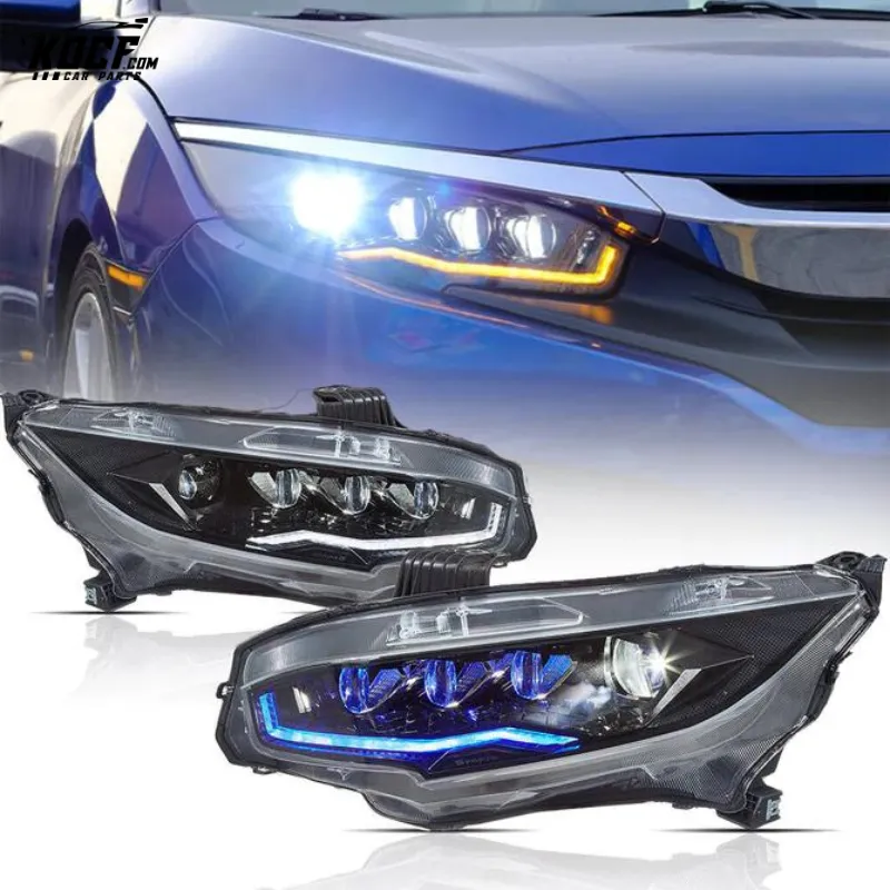 2016-2021 Honda Civic LED Headlights Fits Civic Sedan Hatchback Coupe Front Lights Assembly