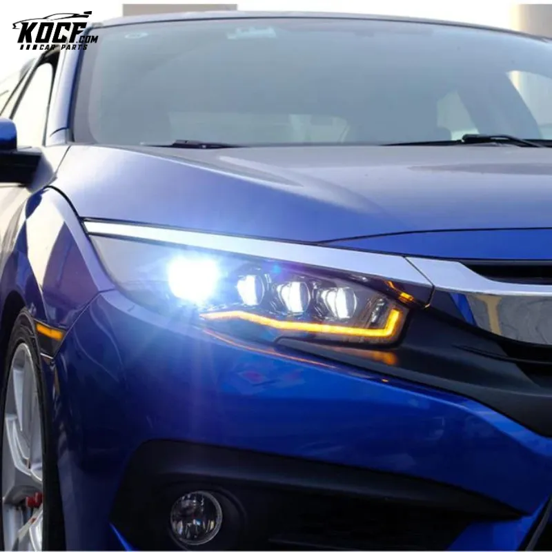 2016-2021 Honda Civic LED Headlights Fits Civic Sedan Hatchback Coupe Front Lights Assembly