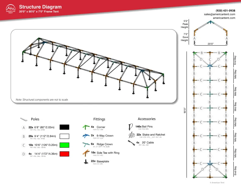 20x90 Clear Top Tent