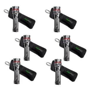 6 NEBO Redline 220 Lumens LED Flashlight (Lot of 6) #5557 with 6 Holsters