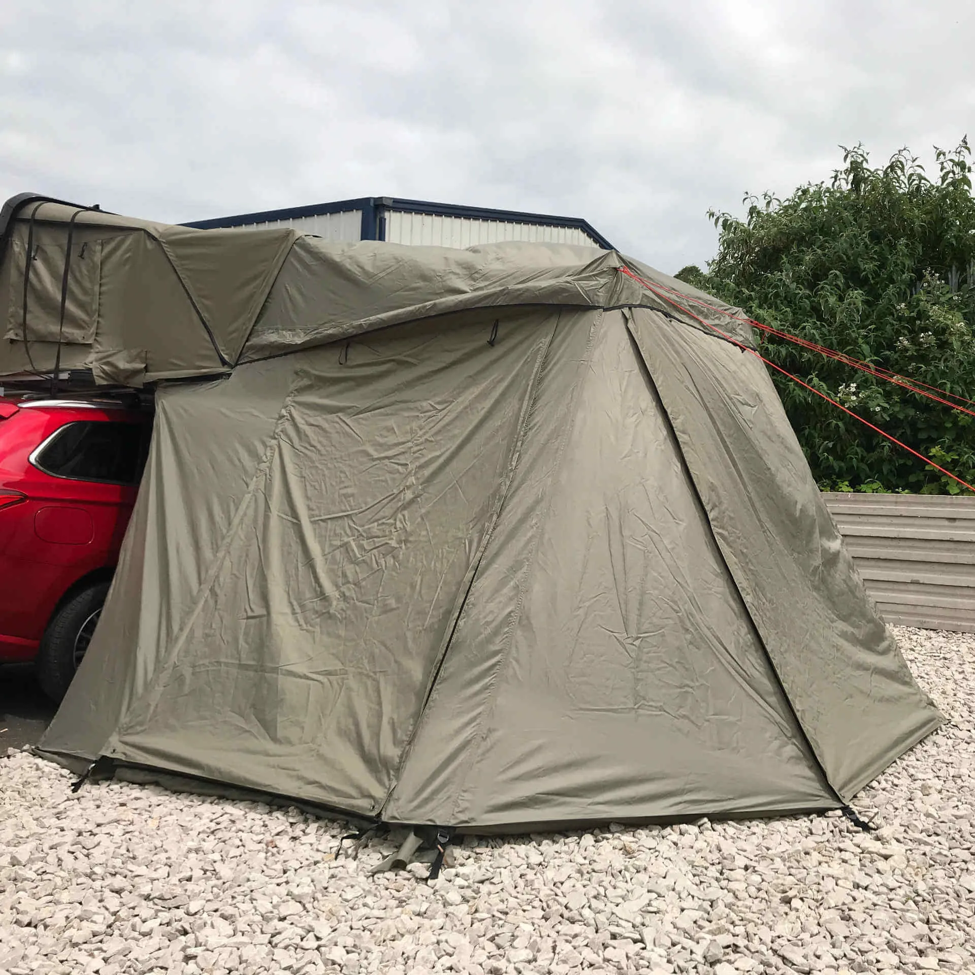 Annex Addon for the Direct4x4 RoofTrekk 3 Person Roof Top Camping Tent in Grey