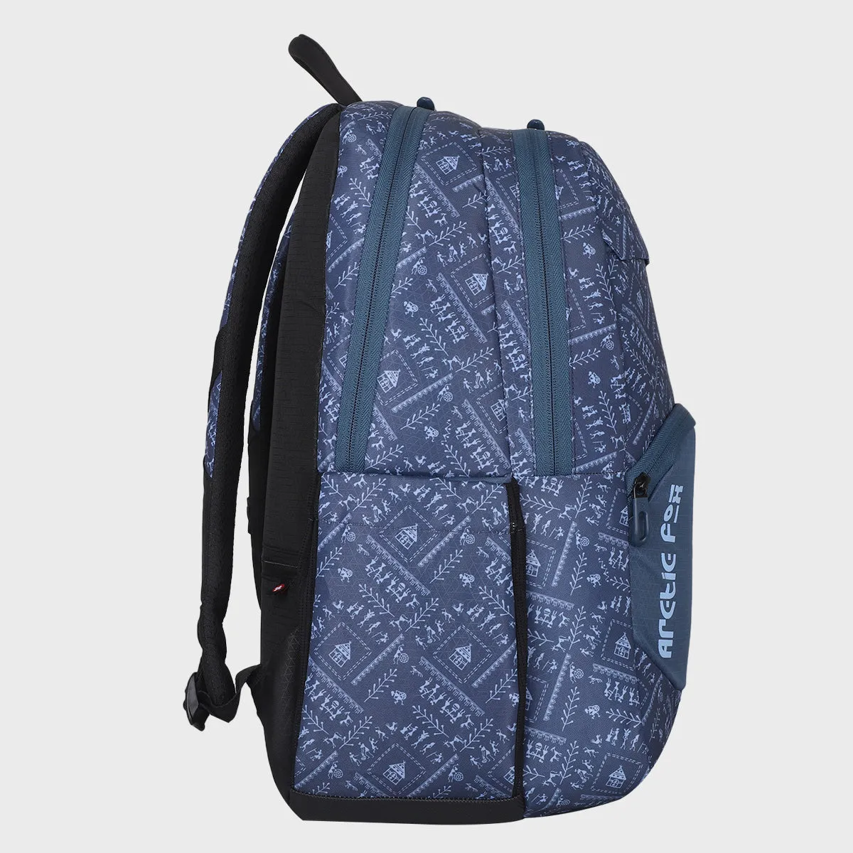 Arctic Fox Warli Dark Denim Laptop Backpack