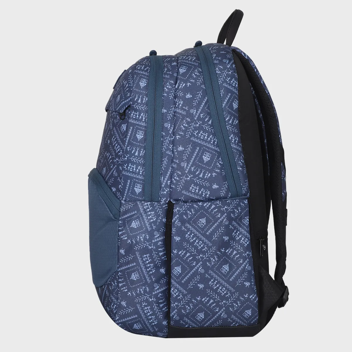 Arctic Fox Warli Dark Denim Laptop Backpack