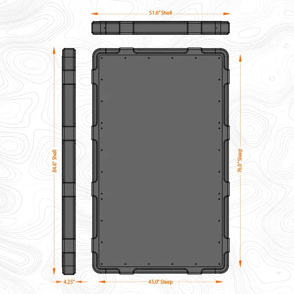 Badass Tents® RUGGED™ Clamshell Rooftop Tent