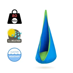 Blue Waterproof Outdoor Sensory Swing Pod Chair