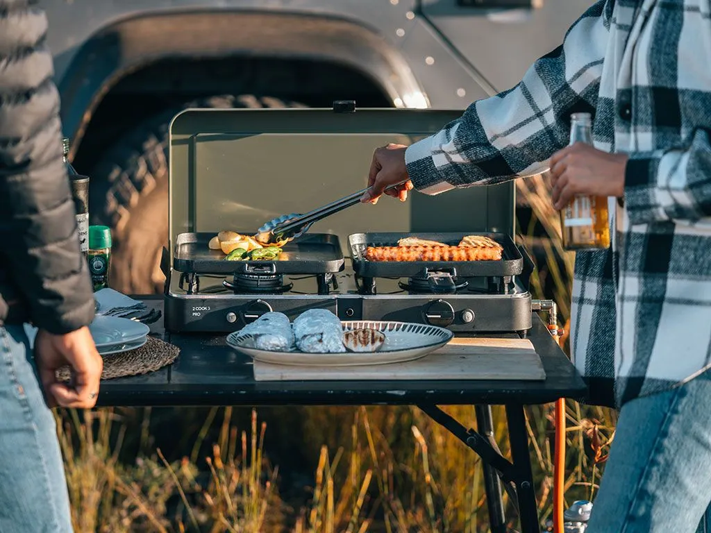 CADAC 2 COOK 3 Pro Deluxe/ Portable 3 Piece/ Gas Barbeque/ Camp Cooker