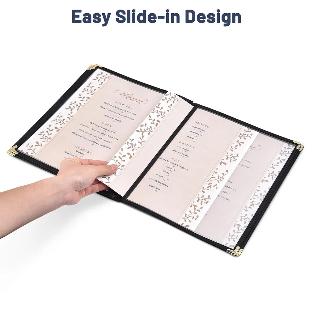 Clear Menu Covers 40ct/pk 8.5x11 5-Page 10-View