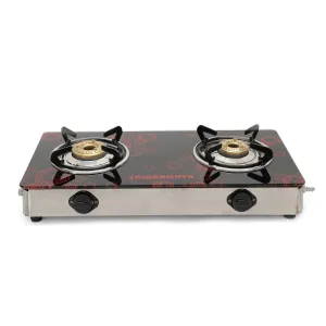 Compact  2 Burner Glass Top Gas Stove