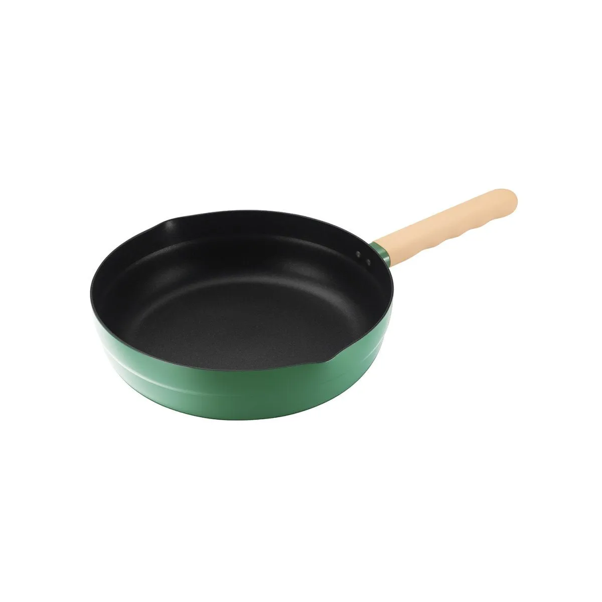 Donut Lightweight 28cm Green Non-stick Enamel-coated Frying Pan - A Dash of Girlish Delight