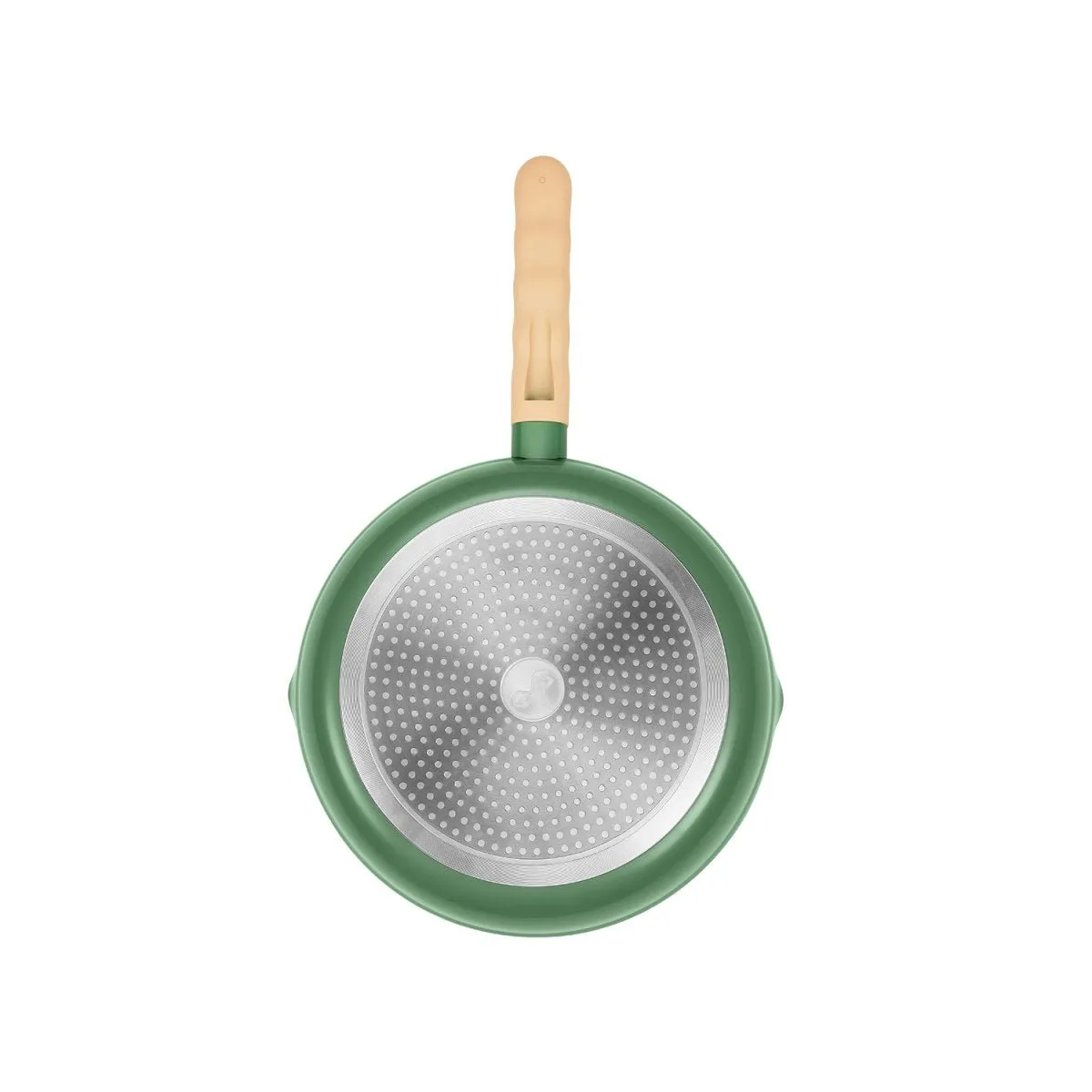 Donut Lightweight 28cm Green Non-stick Enamel-coated Frying Pan - A Dash of Girlish Delight