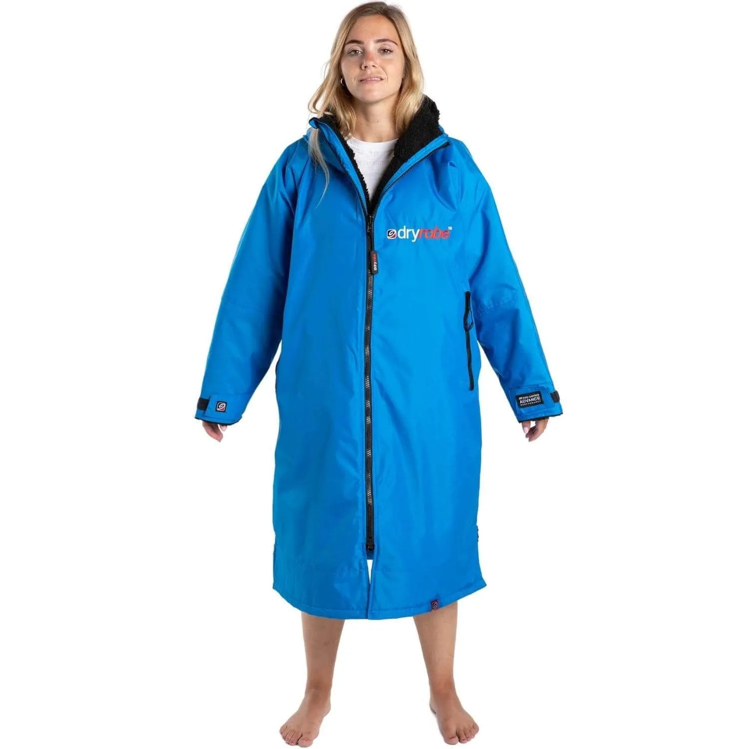 Dryrobe Advance Long Sleeve Drying & Changing Robe - Cobalt Blue/Black