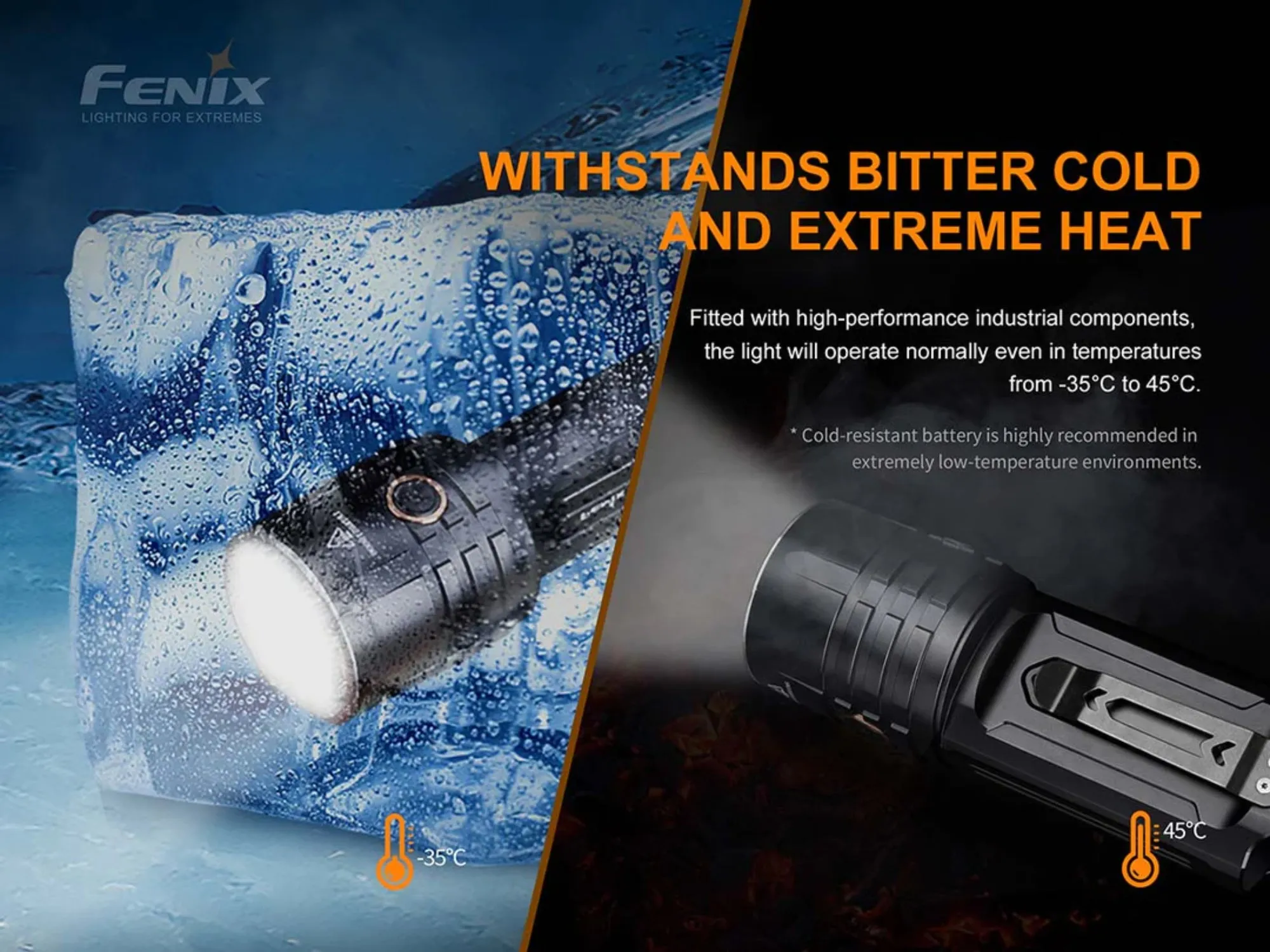 Fenix LR35R 10000 Lumens Long Throw Rechargeable LED Flashlight