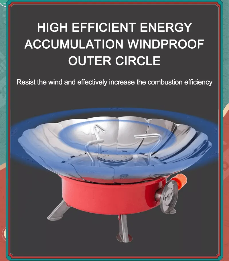 Foldable Gas stove with Windshield