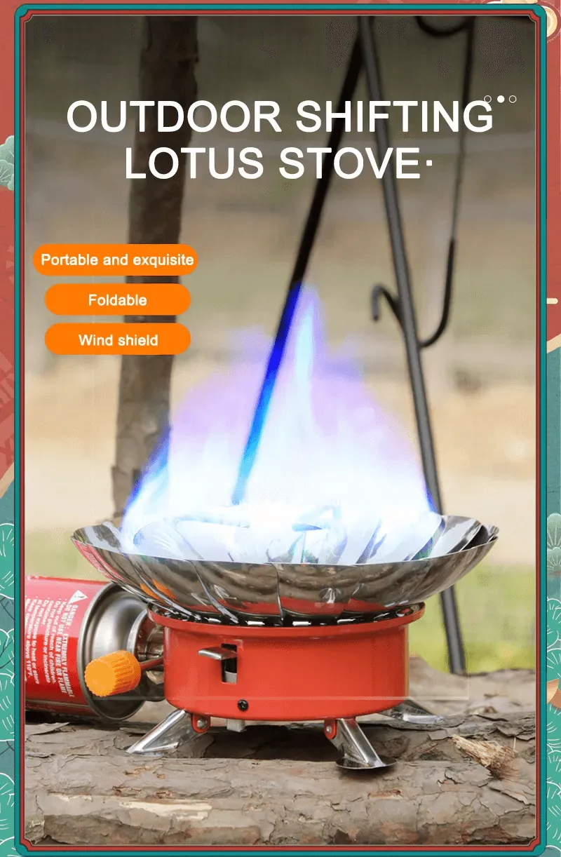 Foldable Gas stove with Windshield