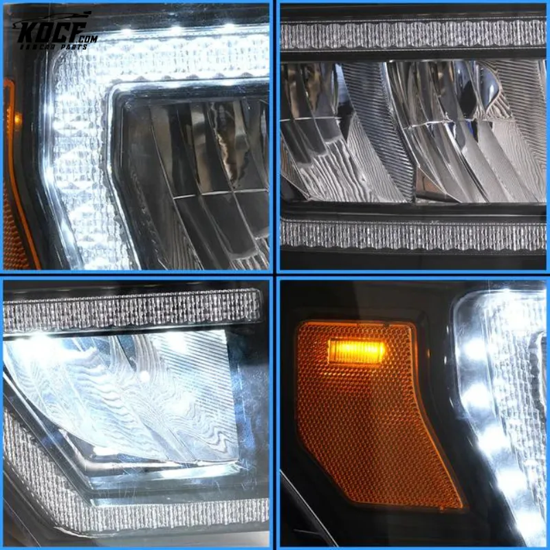 Full LED Headlights For Ford F150 Pickup 2009-2014 with DRL F-150 Aftermarket Headlamps Assembly