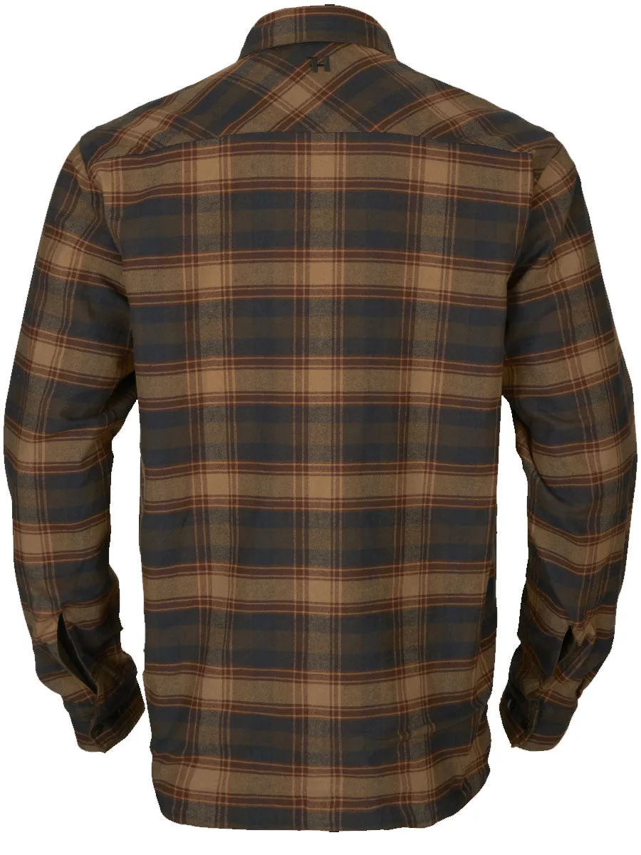 HARKILA Eirik Reversible Shirt Jacket - Mens - Dark Warm Olive/Burgundy Check