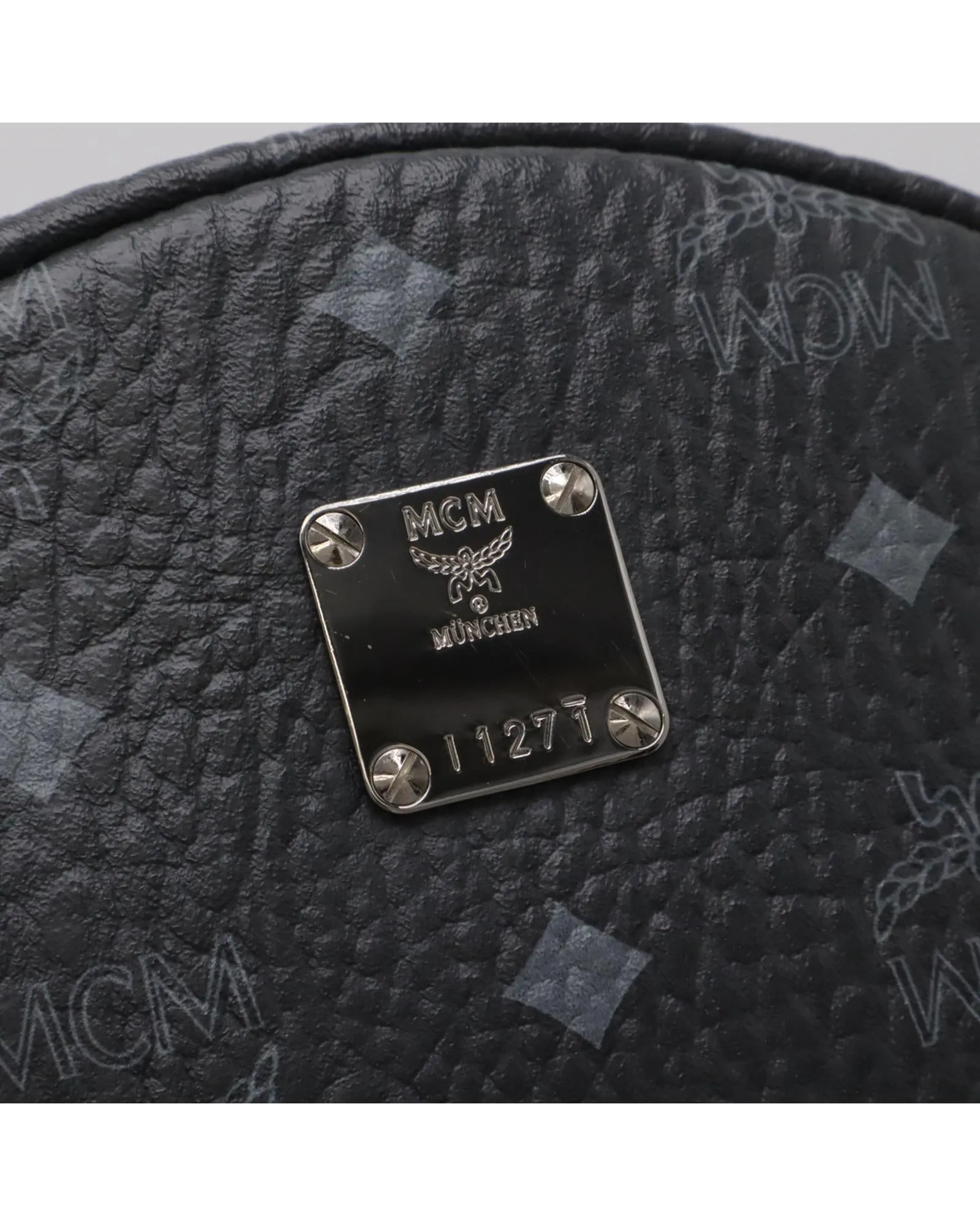 Leather Studs Logo Backpack