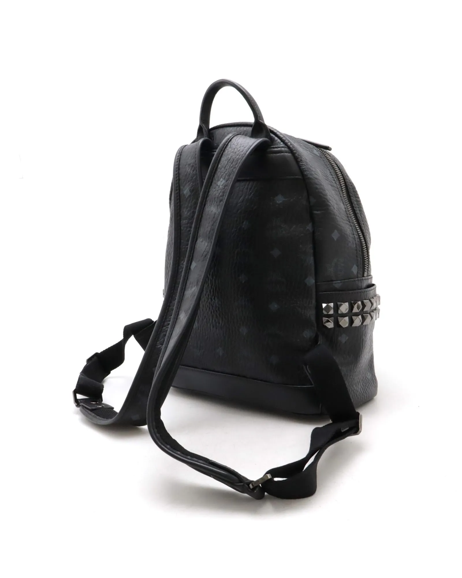 Leather Studs Logo Backpack