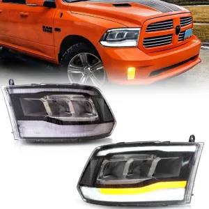 LED Headlight Assembly Reflection Bowl For 2009-2018 Dodge Ram 4th Gen 1500 2500 3500