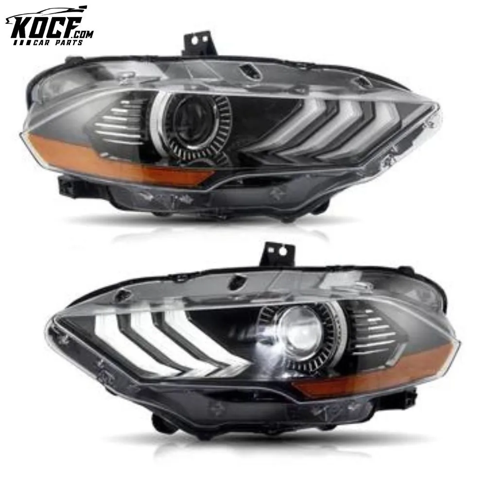 LED Projector Headlights For Ford Mustang 2018-2023 Aftermarket Headlamps Assembly