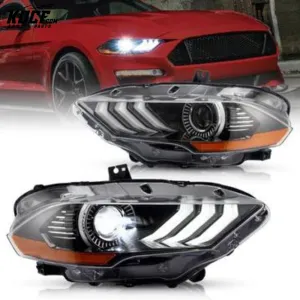 LED Projector Headlights For Ford Mustang 2018-2023 Aftermarket Headlamps Assembly