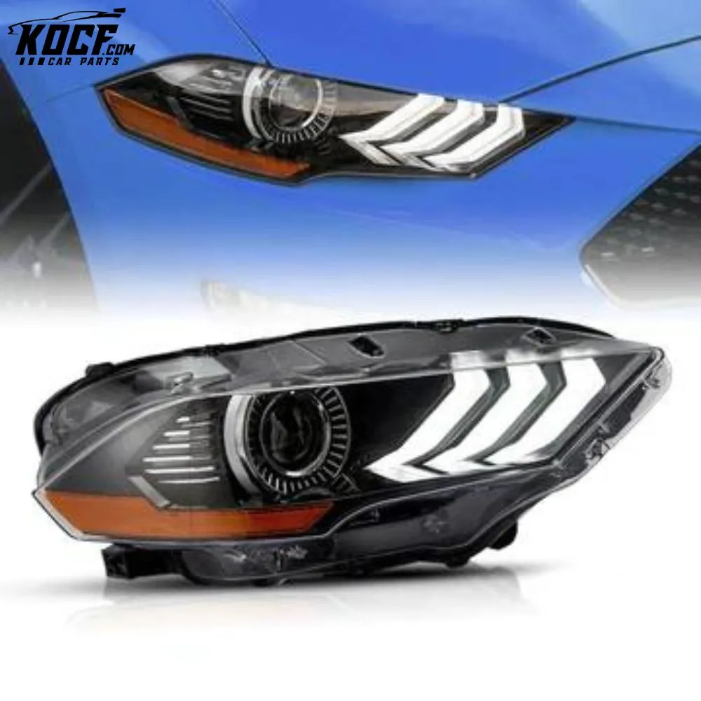 LED Projector Headlights For Ford Mustang 2018-2023 Aftermarket Headlamps Assembly