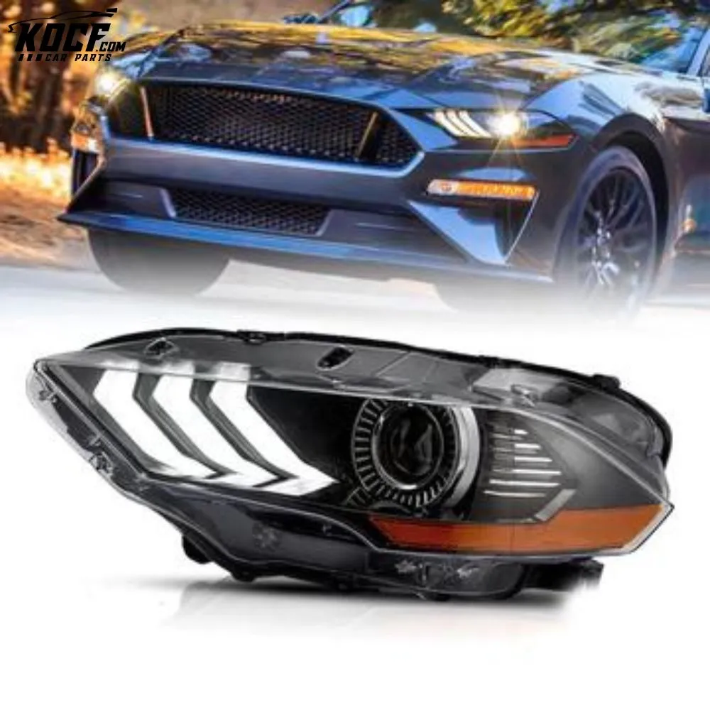 LED Projector Headlights For Ford Mustang 2018-2023 Aftermarket Headlamps Assembly