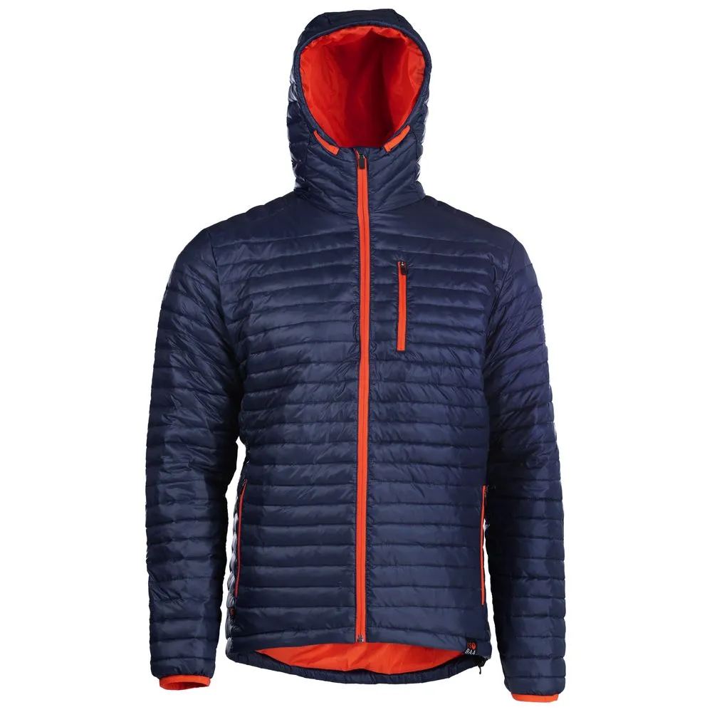 Mens Merino Wool Insulated Jacket (Navy/Orange)