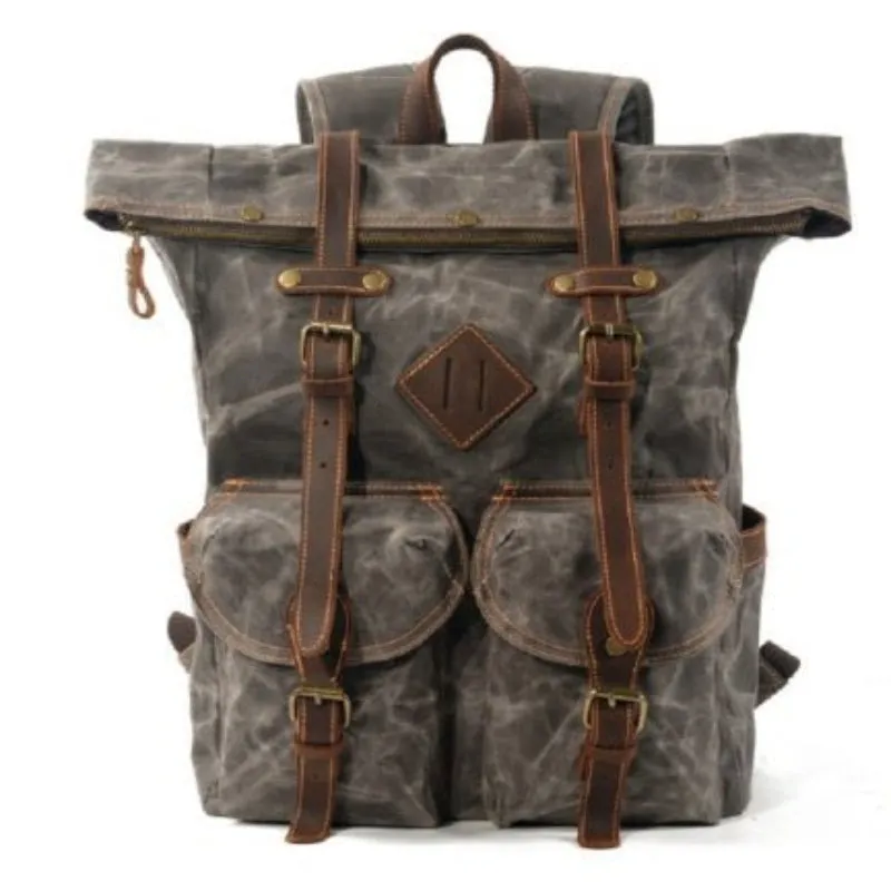 Men's Vintage Canvas & Leather Backpacks