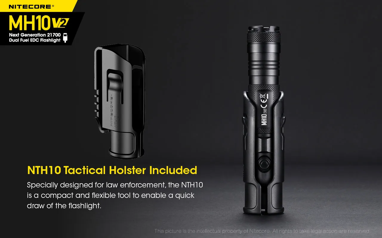 Nitecore MH10 V2 Flashlight | Next Generation 21700 Dual Fuel EDC