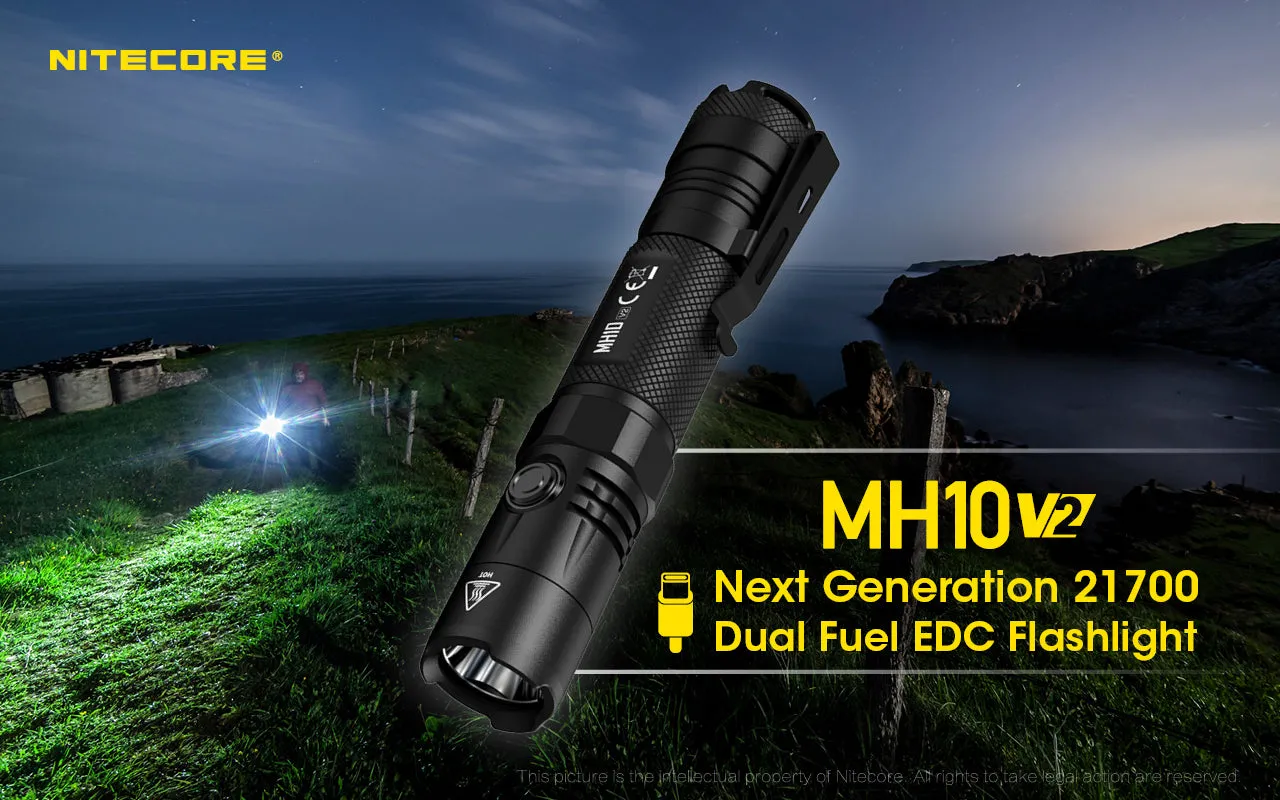 Nitecore MH10 V2 Flashlight | Next Generation 21700 Dual Fuel EDC