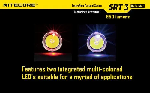 Nitecore SRT3 Defender Cree XM-L2 LED 550 Lumen Flashlight-Black