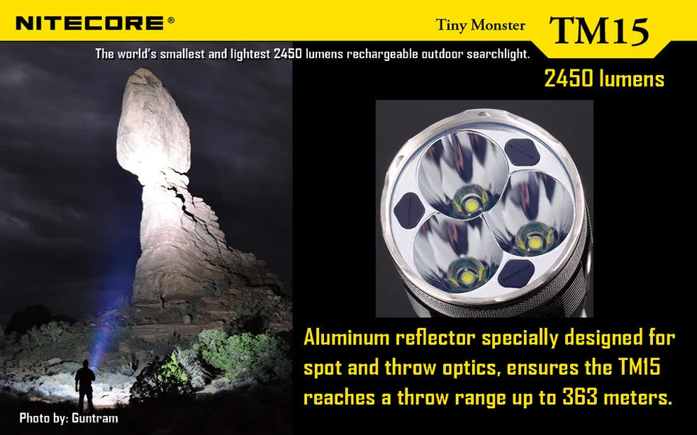 NiteCore TM15 Tiny Monster 2450 Lumen LED Flashlight