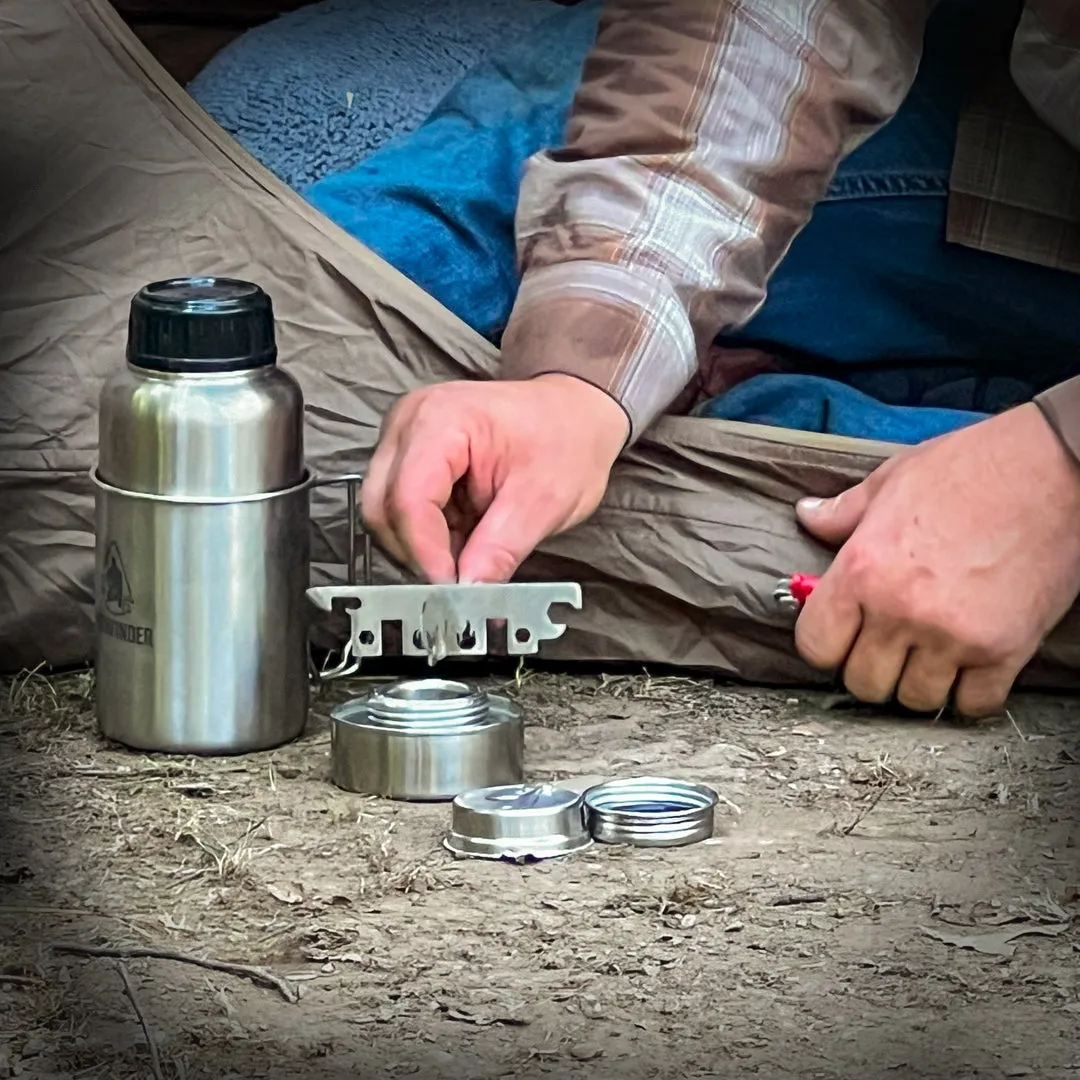 Pathfinder Alcohol Stove & Stove Stand COMBO