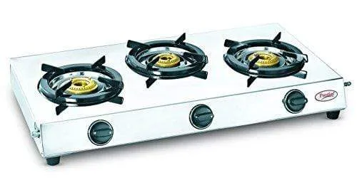 Prestige Perfect Stainless Steel 3 Burner Gas Stove