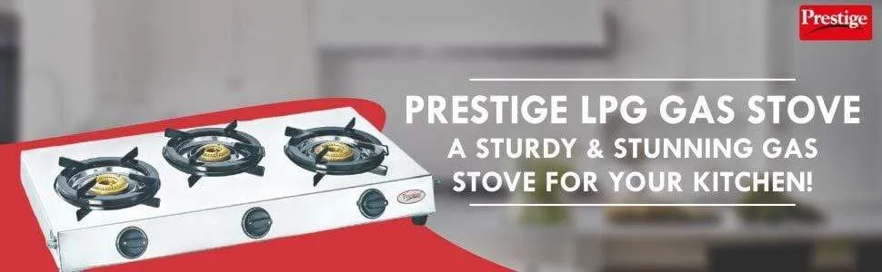 Prestige Perfect Stainless Steel 3 Burner Gas Stove