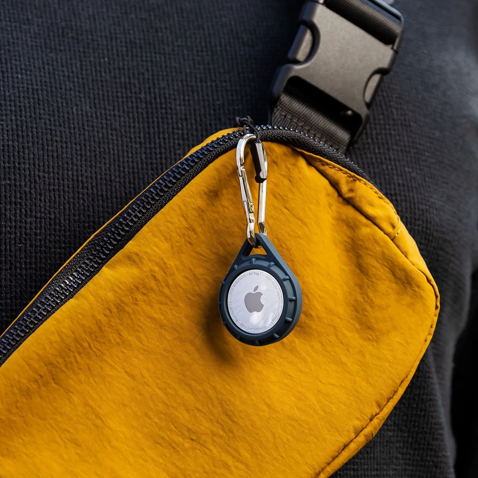 Protector Keychain Case for AirTag Devices - Navy