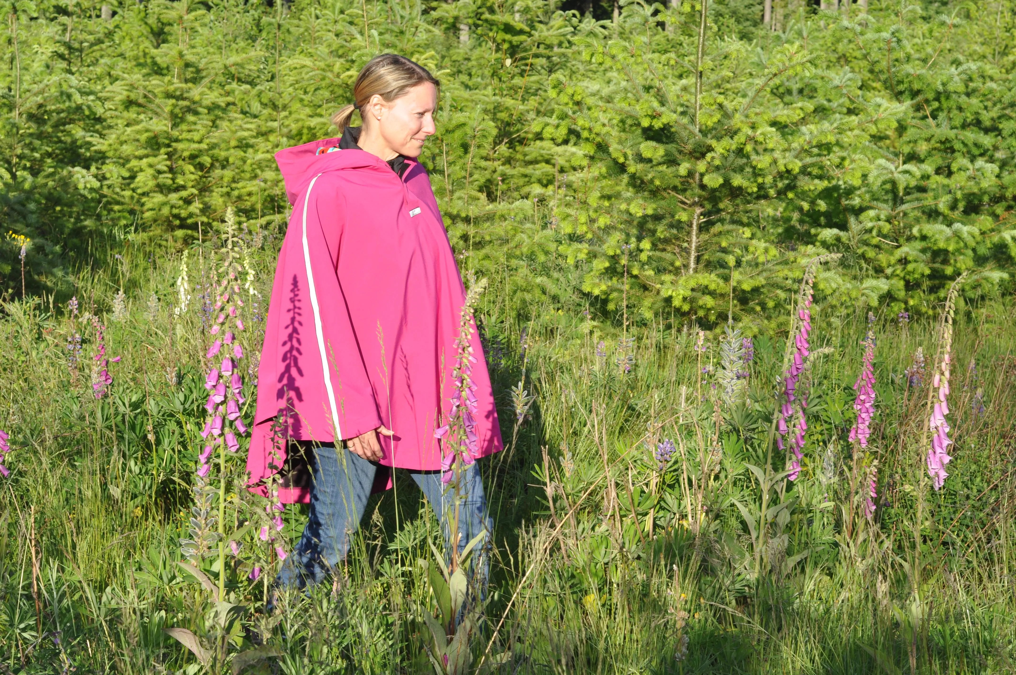 Rain Poncho - Fuchsia (TALL)