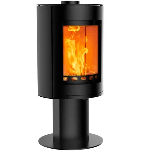 Rondo 5 Pedestal Wood Burning Cylindrical Stove & Flue Liner Bundle 5 kw