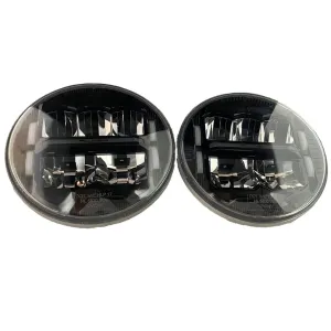 Round LED Headlights - 7" - 65W - White DRL