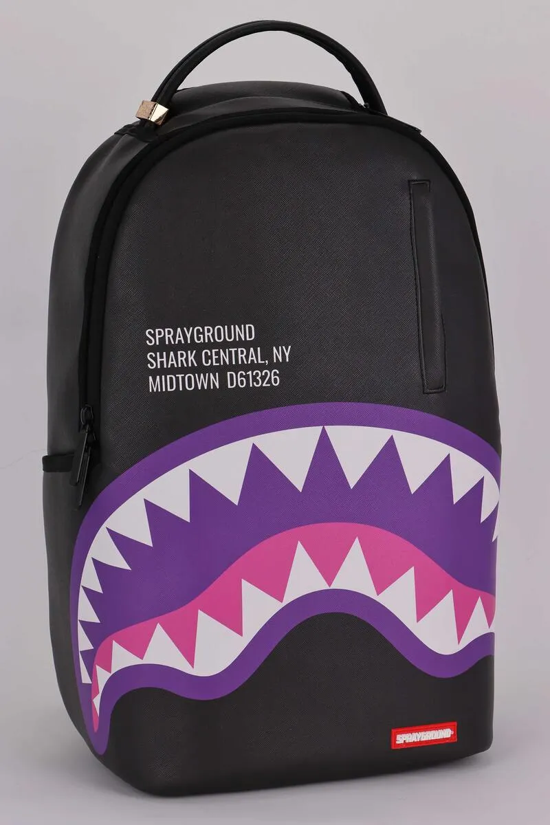 Sprayground Shark Central Purple DLXSV Backpack B6408