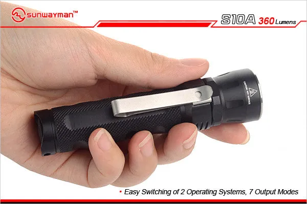 Sunwayman S10A 360 Lumen Rugged EDC Flashlight